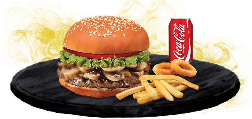 Mushroom Burger Menü